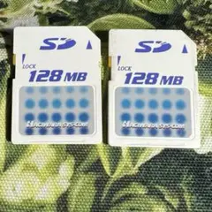 HAGIWARA SYS-COM　SDカード 128MB 2枚セット