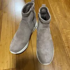 ベージュ ショートブーツ アルファキュービック 撥水加工 23.0 3E