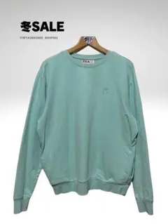 FILA フィラ ワンポイント スウェット トレーナー ミントグリーン L