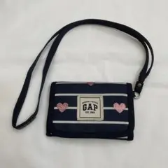 gapkids ショルダーパスケース三つ折り財布　ネイビー