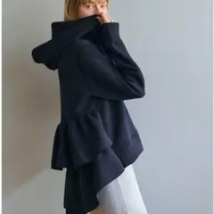 cocaバックフリルパーカー ダンボール バックフリル ネイビー
