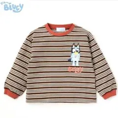 【新品】Bluey ブルーイ 長袖 Tシャツ 80cm ボーダー ブラウン