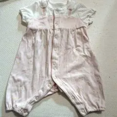 ベビー服 重ね着風ロンパース