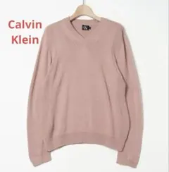 Calvin Klein ピンク Vネック ニットセーター