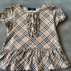 BURBERRY LONDONチェック柄 フリル Tシャツ 80cm