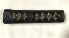 B-88 Sword mounting, handle, front of handle, menuki, fuchi-kashira, armor, sword fittings, Japanese antique, fine art, craft