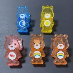 CareBears ケアベア クリアクリップおもちゃ5個セット
