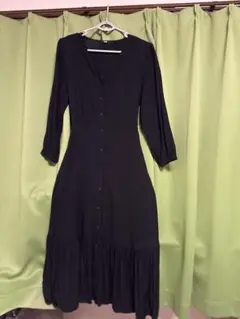 UNIQLO Vネックフレアワンピース　キャミソール付き　Ｌ