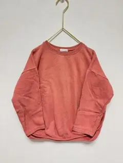 ピンク クルーネック スウェット トレーナー