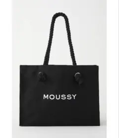 MOUSSY SOUVENIR ブラック トートバッグ　キャンバス　A4収納可能
