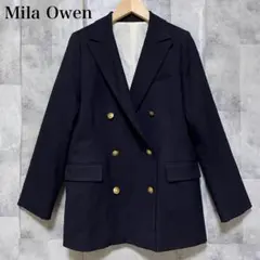 【Mila Owen】金釦ダブルブレザーオーバージャケット Sサイズ ネイビー