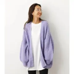 Rodeo Crowns ミディアムニットカーディガン パープル