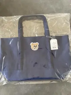 新品未開封 FEILER オールドテディ ワッペントートバッグ ネイビー 大