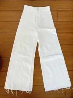 ZARA ホワイト マリンストレートパンツ 36