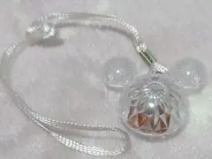 光る☆ミッキーマウス型クリアアクリルキーホルダー