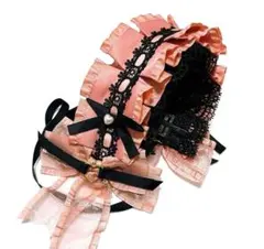 レディース ロリータ ベッドドレス ヘアバンド ピンク レース 地雷 ゴスロリ