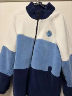 フリースジャケット ホワイト ブルー ネイビー