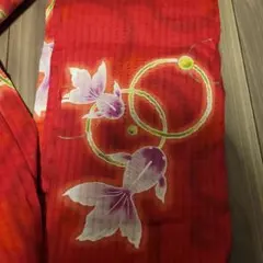 赤　浴衣　巾着セット