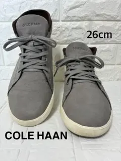 COLE HAAN グレー ハイカットスニーカー　革　26cm