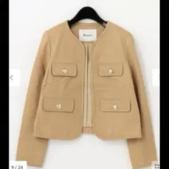 ダイアグラム　ラムレザー　羊革　金ボタン　ジャケット　ブルゾン　ライダース