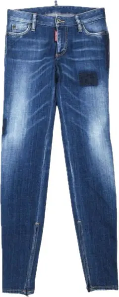 新品同様DSQUARED2サマーデニムメタルロゴホワイトパンツ44ジーンズ