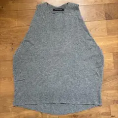 mizuiro ind グレー ノースリーブ ベスト ニット