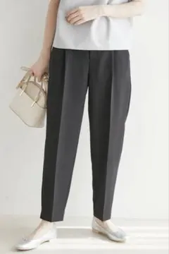 ロペピクニック　ドライギャバテーパードパンツ　ブラック　36