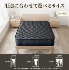シングルマットレス ポケットコイル極厚21cm 高反発体圧分散 97×195cm
