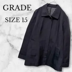 ✨美品✨グレイド ステンカラーコート　アウター　ブラック シンプル XL