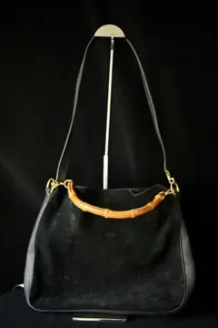 買いお得 GUCCI バンブー黒スエード2WAY