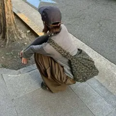 yolo レオパードショルダーボストンバッグ 【ごまだれさん着用】