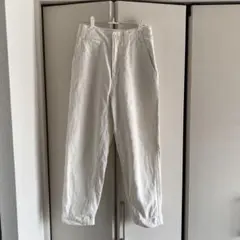 MHL. / WORN LINEN COTTON DRILL TROUSERS