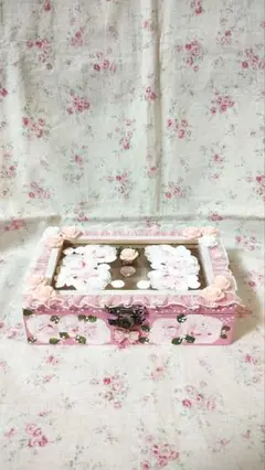 姫系♡薔薇いっぱいの小物入れ♡トールペイント