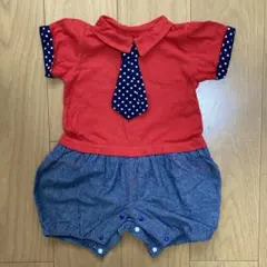ロンパース　80㎝　男の子　ネクタイ付き♪