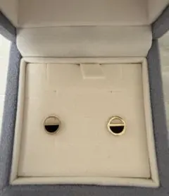 ジュエリーTSUTSUMI K10イエローゴールド　シンセチック　ピアス