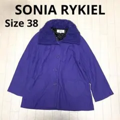 SONIA RYKIEL ハーフコート ショートコート ハートポケット ブルーのサムネイル
