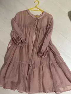 ピンク ロングブラウス サイズF 七分袖