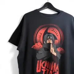 NARUTO うちはイタチ アニメTシャツ 黒 L J03