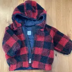 baby GAP チェック柄フリースアウター 0-6ヶ月