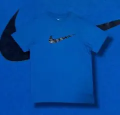 00sNike 青 Tシャツ フロントロゴ