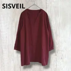 【 SISVEIL 】 Vネックブラウス 七分袖 きれいめ 大きいサイズ 40