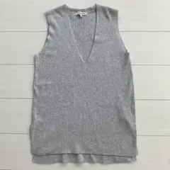 GLOBAL WORK グレー Vネックニットベスト M