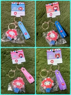【４種類セット】サンリオ ミャクミャク フロッキーキーホルダー