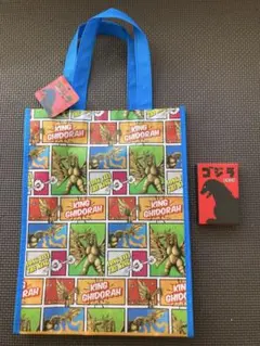 ゴジラ　キングギドラ　レッスンバッグ　トランプ