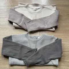 【H&M】オーガニックコットンニット80cm×2枚