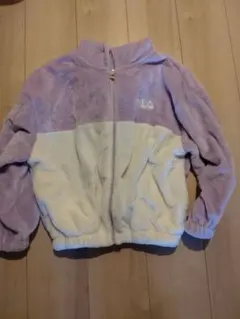 FILA フリースジャケット 紫 アイボリー