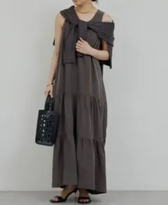NOBLE×L'AUBE BLANC シアーワイドリブニットワンピース - メルカリ