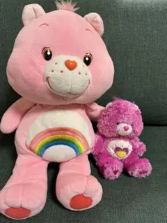 【ケアベア】大・小ぬいぐるみセット