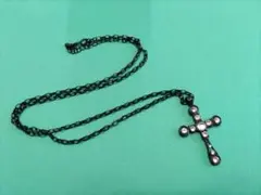 ブラックメタル クロスネックレス