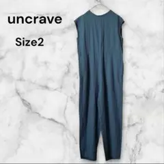 uncrave アンクレイヴ ダークブルー オールインワン サロペットリボン付き